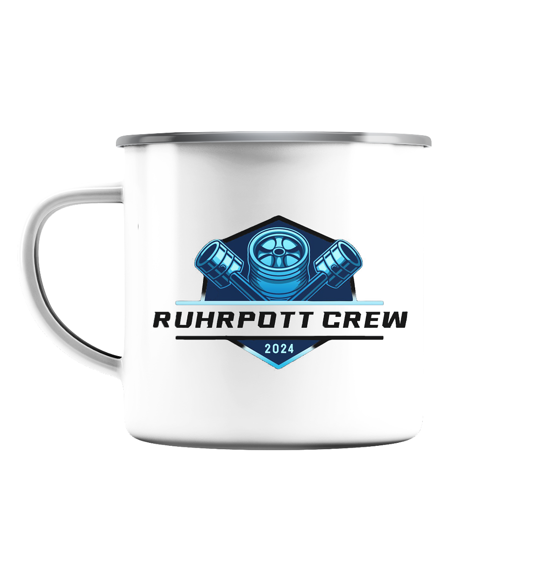 Ruhrpott Crew 2024 - Emaille Tasse (Silber)