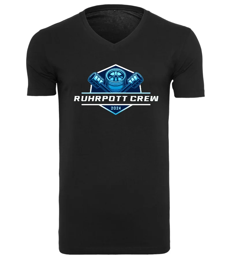Ruhrpott Crew 2024 - T-Shirt V-Ausschnitt in Black