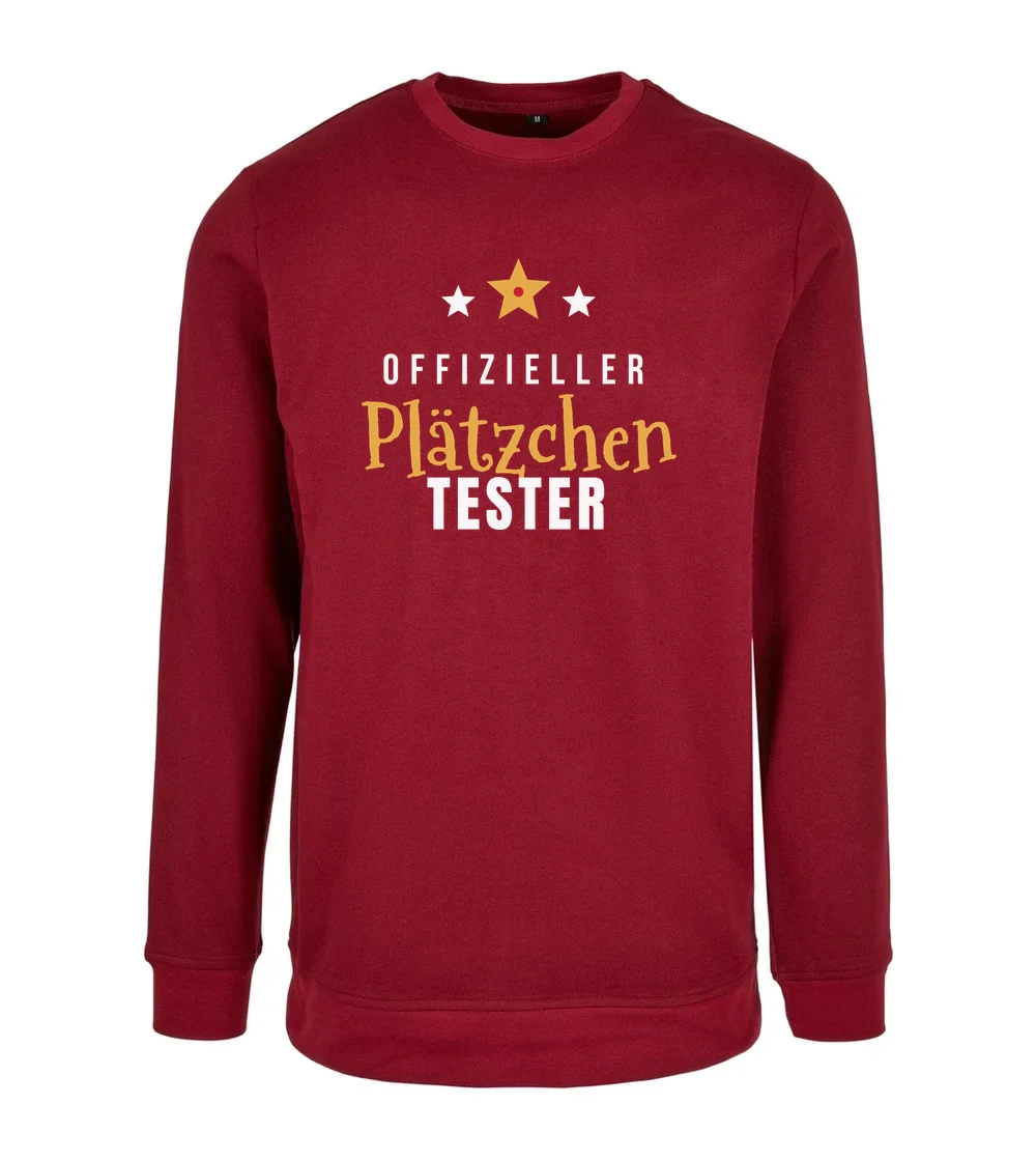 Weihnachten - Offizieller Plätzchentester Sweatshirt in Burgundy
