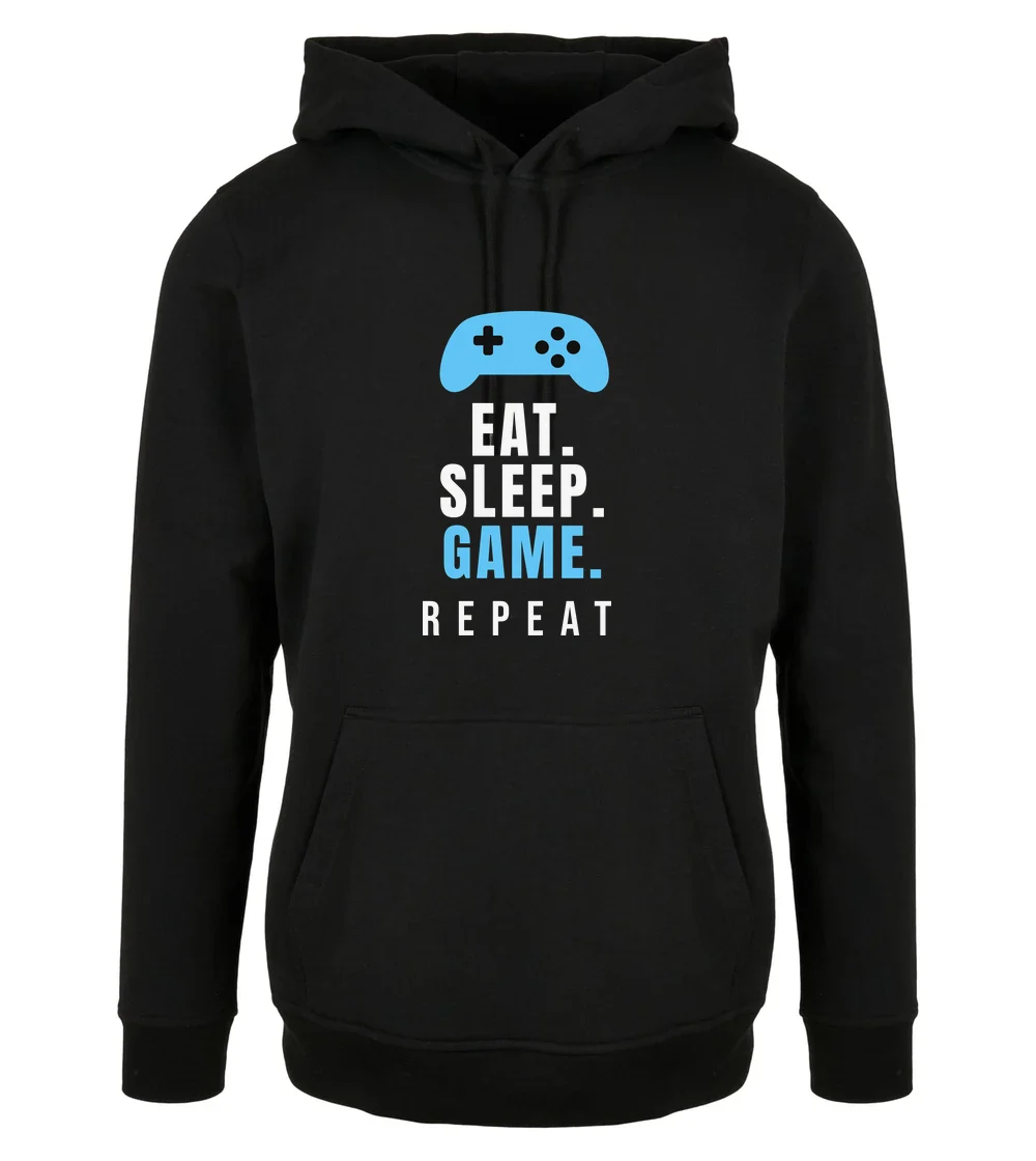 Gaming - Eat Sleep Game Repeat Hoodie in Black