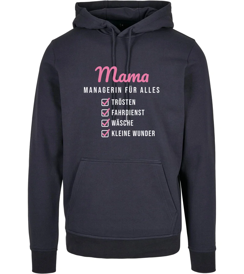 Familie - Mama Managerin für alles Hoodie in Navy