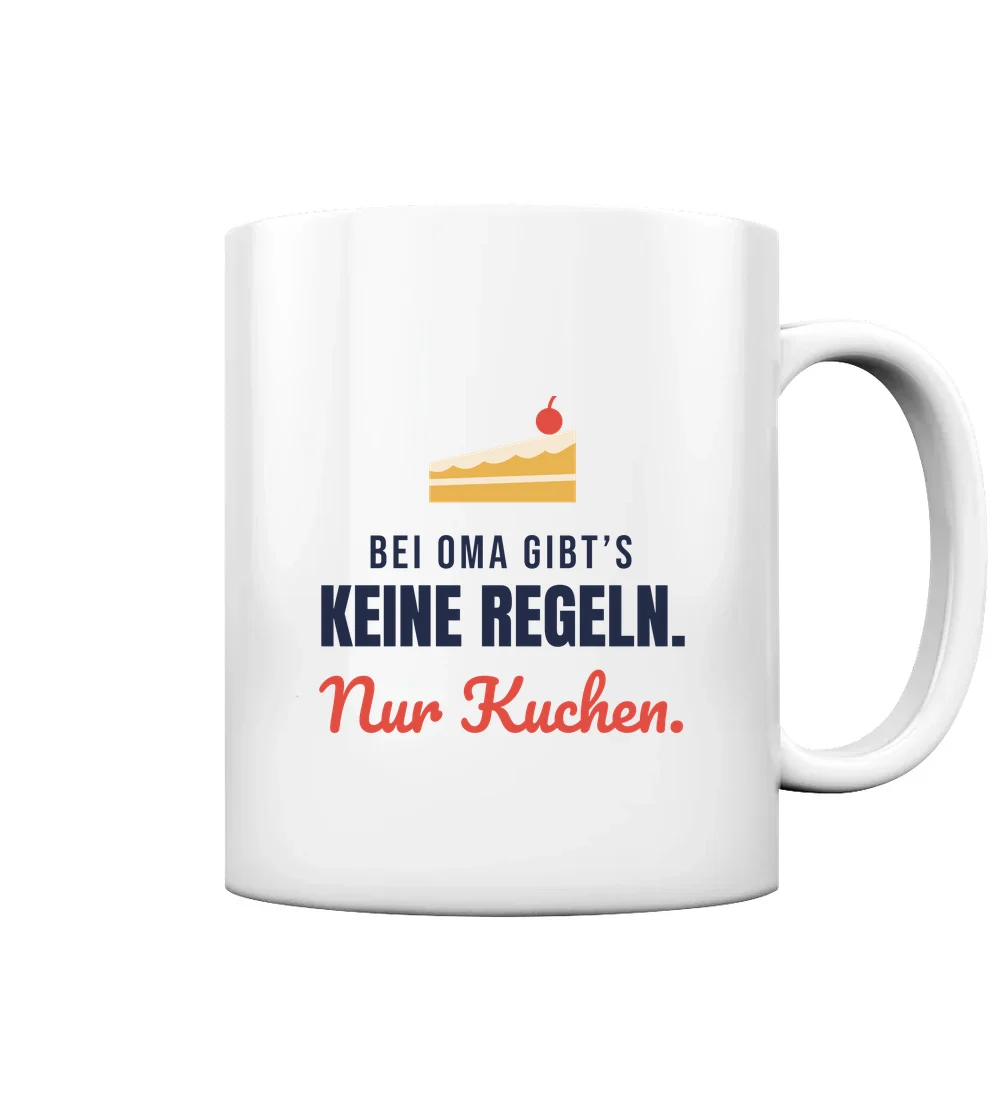 Familie - Bei Oma gibt es keine Regeln Tasse in White glossy