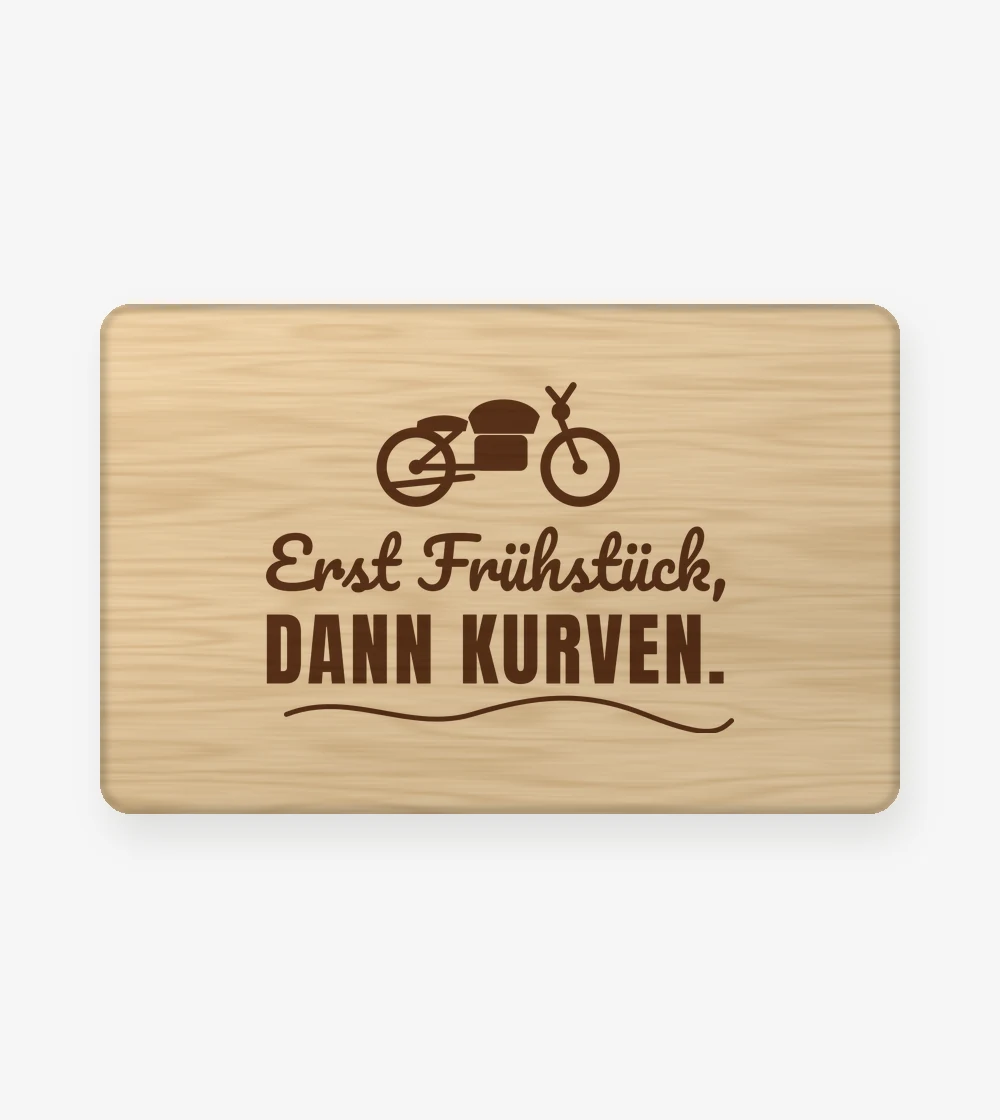 Biker - Erst Frühstück, dann Kurven Frühstücksbrett in Standard