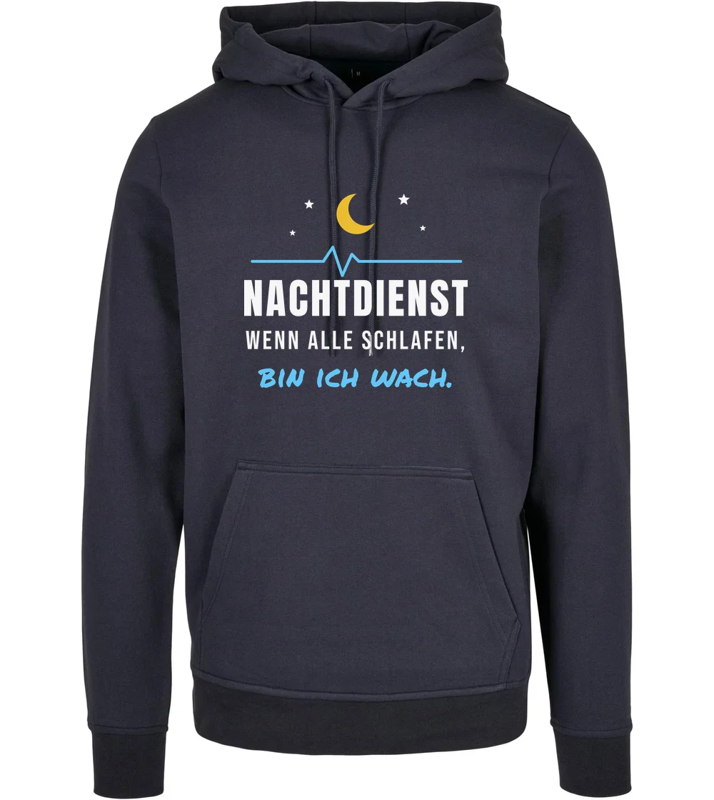 Beruf - Nachtdienst – wenn alle schlafen, bin ich wach Hoodie in Navy