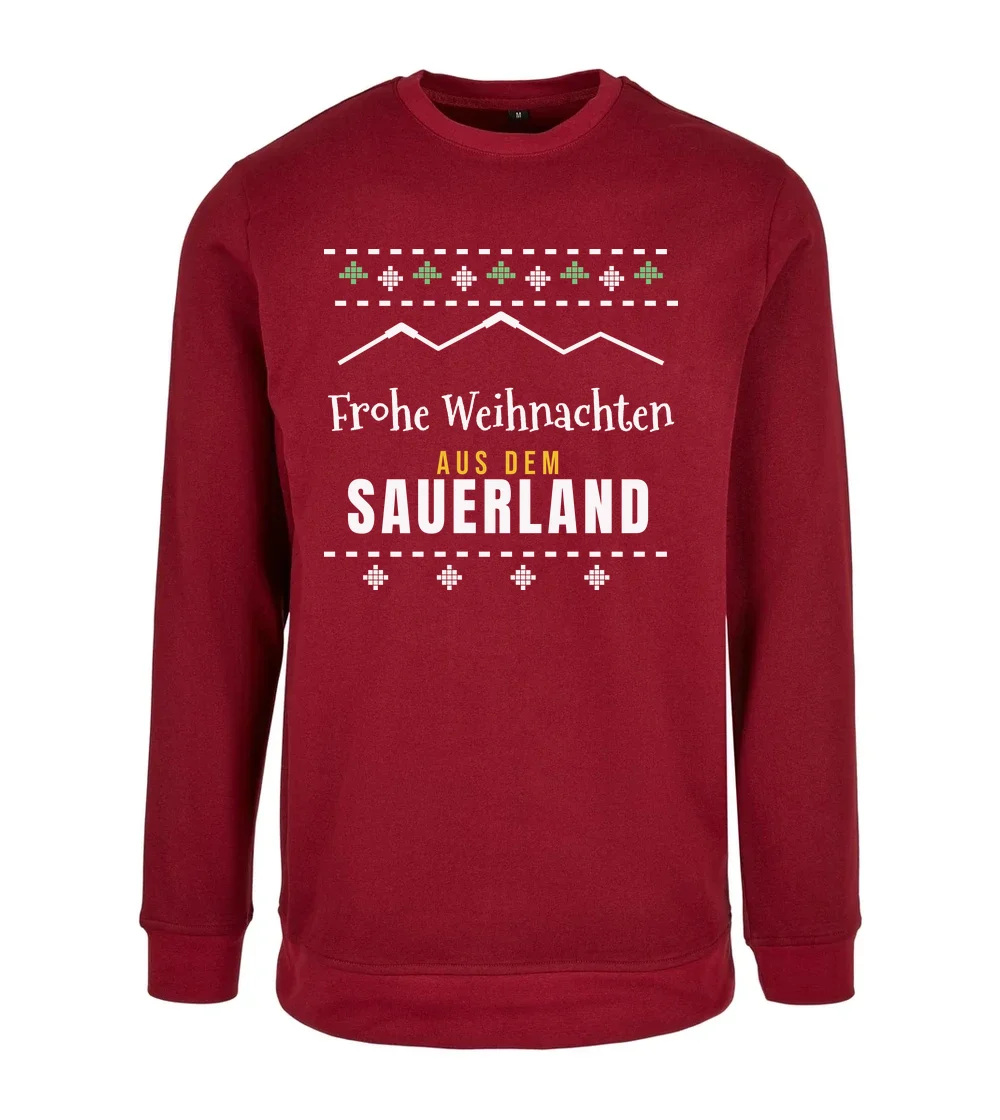Weihnachten - Frohe Weihnachten aus dem Sauerland Sweatshirt in Burgundy