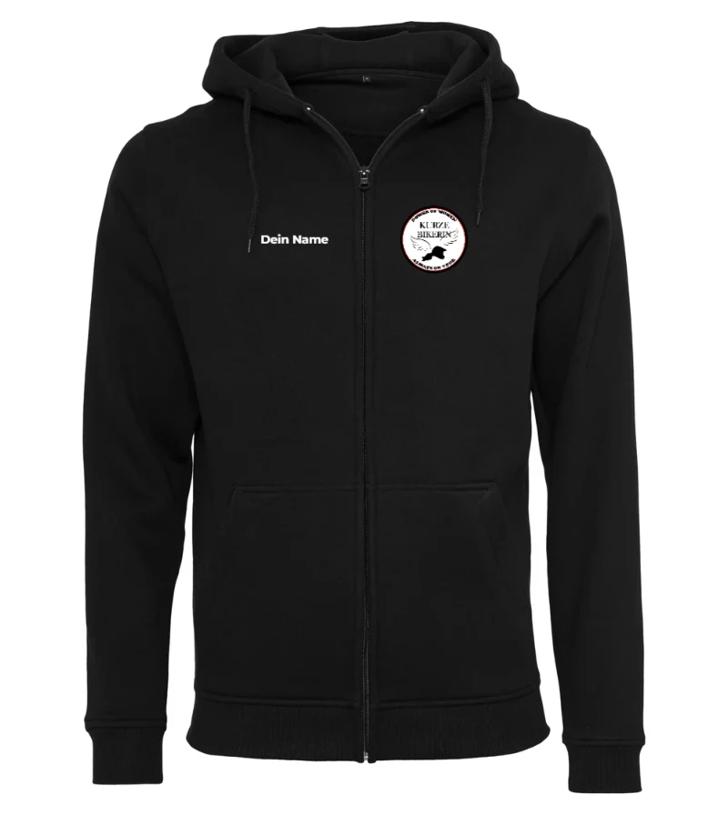 Kurze Bikerin Merchandise - Zip-Hoodie in Black
