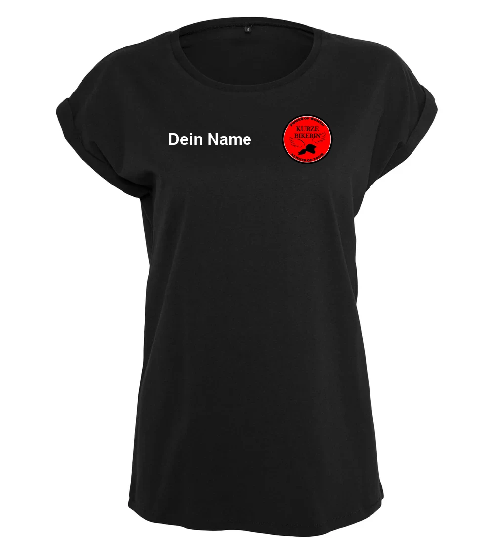 Kurze Bikerin Merchandise - Damen T-Shirt in Black