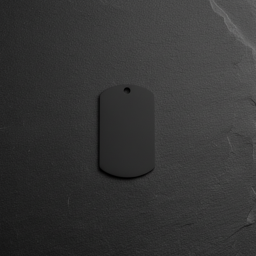 Dog Tag ohne Kette auf Schiefer