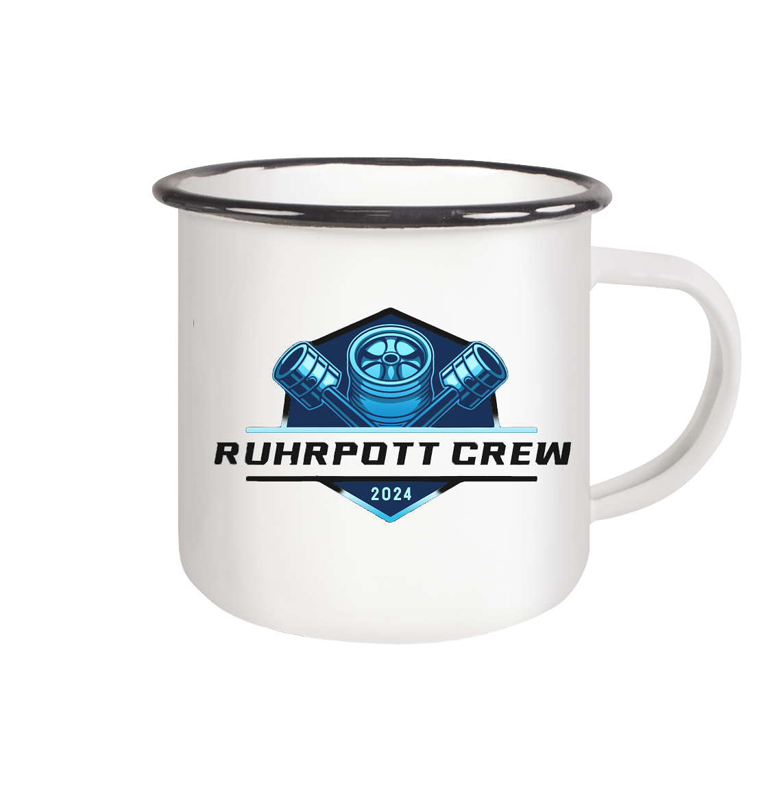Ruhrpott Crew 2024 - Emaille Tasse (Black)