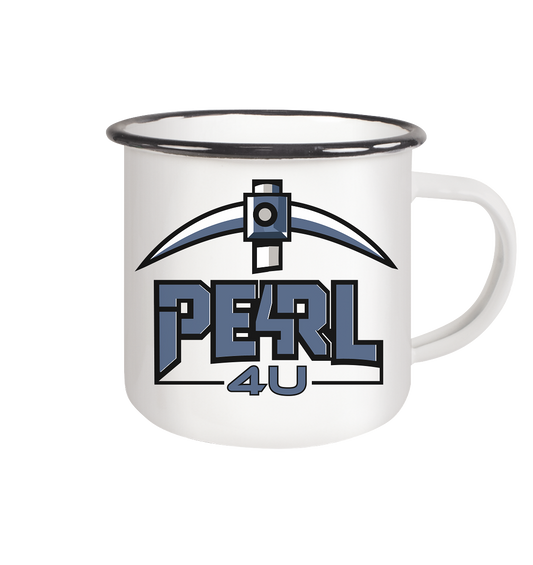 Pe4rl4U - Emaille Tasse (Black)