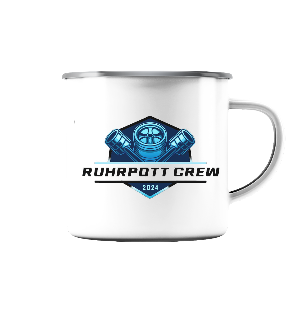 Ruhrpott Crew 2024 - Emaille Tasse (Silber)